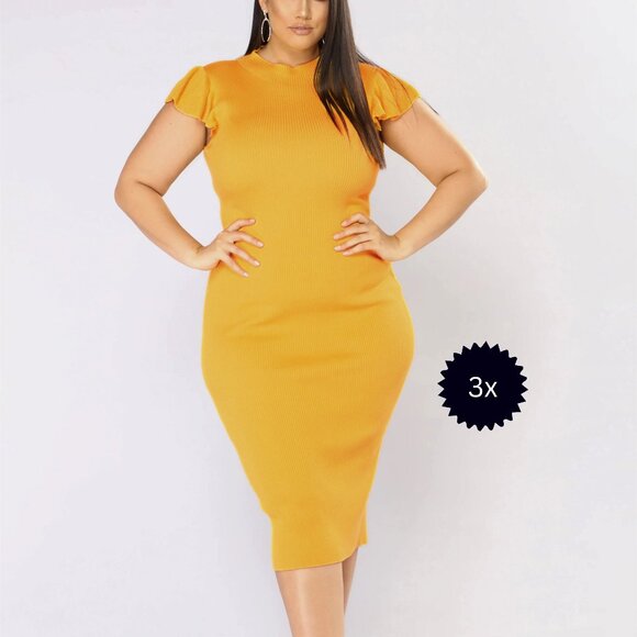 Mustard Sweater Dress - Picture 1 of 1
